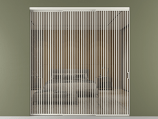 Перегородка Формато внутри проёма 3 створки с синхронным механизмом