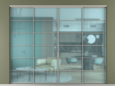 Перегородка Формато внутри проёма 4 створки