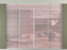 Перегородка Formato внутри проёма скрытое крепление в потолок 4 створки