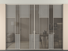 Перегородка Мозаик внутри проёма скрытое крепление в потолок 4 створки