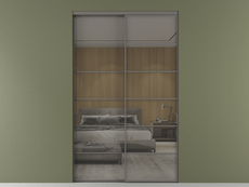 Перегородка Formato внутри проёма 2 створки