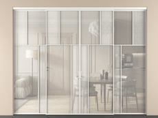 Перегородка Мозаик внутри проёма 4 створки