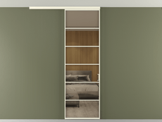 Перегородка Формато вдоль стены на потолок 1 створка