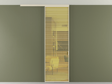 Перегородка Formato вдоль стены на потолок одностворчатая