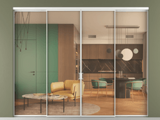 Перегородка Формато внутри проёма 4 створки