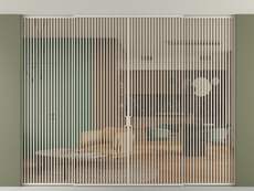 Перегородка Формато внутри проёма скрытое крепление в потолок 4 створки