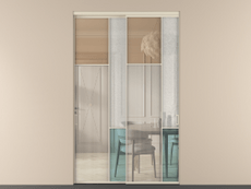 Перегородка Mosaic внутри проёма двустворчатая