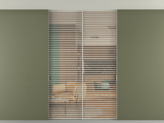 Перегородка Formato внутри проёма скрытое крепление в потолок 2 створки