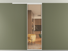 Перегородка Formato вдоль стены на потолок 1 створка