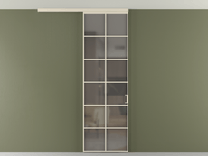 Перегородка Формато вдоль стены на потолок 1 створка