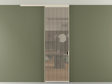 Перегородка Формато вдоль стены на потолок 1 створка