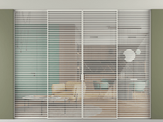 Перегородка Формато внутри проёма скрытое крепление в потолок 4 створки