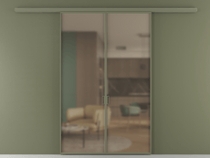 Перегородка Formato вдоль стены 2 створки