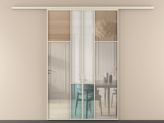 Перегородка Mosaic вдоль стены двустворчатая