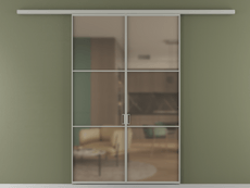 Перегородка Формато вдоль стены 2 створки