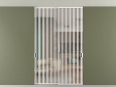 Перегородка Формато внутри проёма скрытое крепление в потолок 2 створки