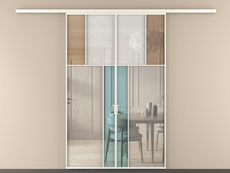 Перегородка Мозаик вдоль стены 2 створки