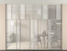 Перегородка Мозаик внутри проёма скрытое крепление в потолок 4 створки