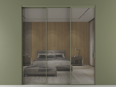 Перегородка Формато внутри проёма 3 створки с синхронным механизмом