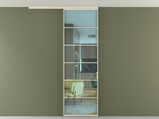 Перегородка Formato вдоль стены на потолок одностворчатая