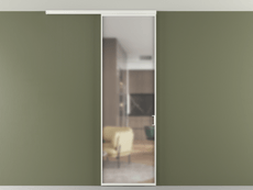 Перегородка Формато вдоль стены на потолок 1 створка