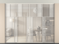 Перегородка Мозаик внутри проёма скрытое крепление в потолок 4 створки