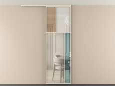 Перегородка Mosaic вдоль стены на потолок одностворчатая