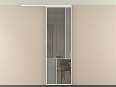 Перегородка Мозаик вдоль стены на потолок 1 створка