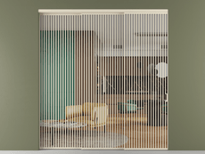 Перегородка Формато внутри проёма 3 створки с синхронным механизмом