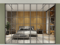 Перегородка Формато внутри проёма скрытое крепление в потолок 4 створки