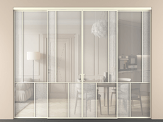 Перегородка Мозаик внутри проёма 4 створки