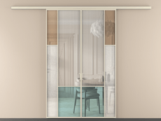 Перегородка Mosaic вдоль стены двустворчатая