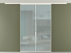 Перегородка Formato вдоль стены на потолок 2 створки