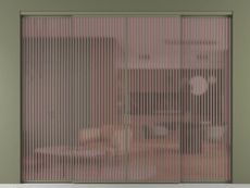 Перегородка Formato внутри проёма четырёхстворчатая