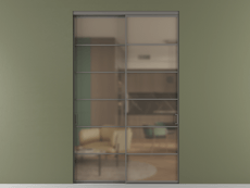 Перегородка Формато внутри проёма 2 створки