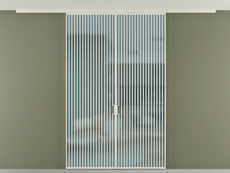 Перегородка Формато вдоль стены на потолок 2 створки