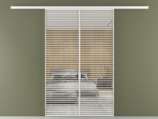 Перегородка Формато вдоль стены 2 створки