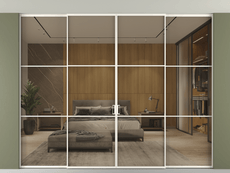 Перегородка Formato внутри проёма скрытое крепление в потолок 4 створки