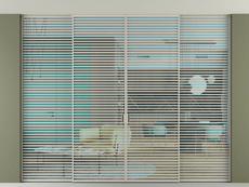 Перегородка Формато внутри проёма скрытое крепление в потолок 4 створки