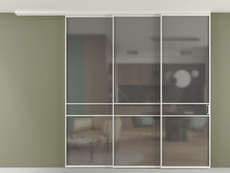 Перегородка Формато вдоль стены на потолок 3 створки с синхронным механизмом