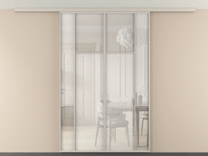 Перегородка Мозаик вдоль стены на потолок 2 створки