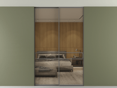 Перегородка Формато внутри проёма скрытое крепление в потолок 2 створки