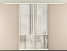 Перегородка Мозаик вдоль стены на потолок 2 створки