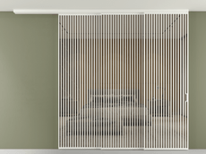 Перегородка Формато вдоль стены на потолок 3 створки с синхронным механизмом