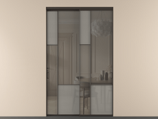 Перегородка Мозаик внутри проёма 2 створки