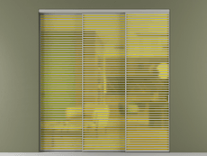 Перегородка Формато внутри проёма 3 створки с синхронным механизмом