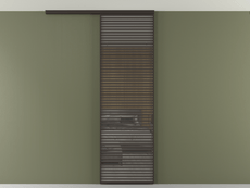 Перегородка Формато вдоль стены на потолок 1 створка