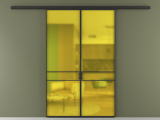 Перегородка Formato вдоль стены 2 створки