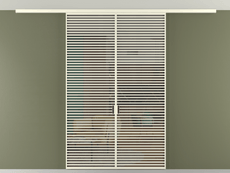 Перегородка Формато вдоль стены на потолок 2 створки