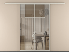 Перегородка Mosaic вдоль стены 2 створки